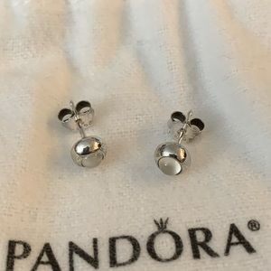 Pandora Sterling Silver and Moonstone Earrings